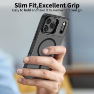 Кейс със стойка и MagSafe за iPhone 17 Pro от Tech-Protect Magstand - Черен мат