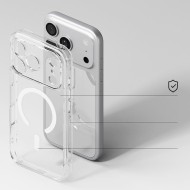 Удароустойчив твърд кейс с MagSafe за iPhone 17 Pro Max от Ringke Fusion Magnetic - Clear
