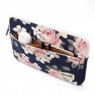 Текстилен калъф за лаптоп 13" - 14" от Canvaslife Sleeve - Blue Camellia