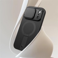 Удароустойчив кейс с MagSafe и капак на камерата за  iPhone 17 Pro от Tech Protect Kevlar Aura - Черен