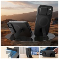 Удароустойчив кейс с MagSafe и капак на камерата за  iPhone 17 Pro Max от Tech Protect Kevlar Aura - Черен
