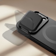 Удароустойчив кейс с MagSafe и капак на камерата за  iPhone 17 Pro Max от Tech Protect Kevlar Aura - Черен
