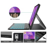 Калъф с блутут клавиатура за Lenovo Idea Tab Pro / Pro MT 12.7" от Tech-Protect SC Pen - Black