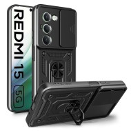 Удароустойчив калъф за Xiaomi Redmi 15 4G / 5G от Tech-Protect CamShield Pro - Black