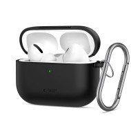 Силиконов калъф за слушалки Apple AirPods Pro 3 от Tech-Protect Silicone Hook - Black