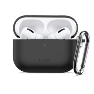 Силиконов калъф за слушалки Apple AirPods Pro 3 от Tech-Protect Silicone Hook - Black