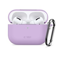 Силиконов калъф за слушалки Apple AirPods Pro 3 от Tech-Protect Silicone Hook - Lavender
