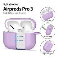 Силиконов калъф за слушалки Apple AirPods Pro 3 от Tech-Protect Silicone Hook - Lavender