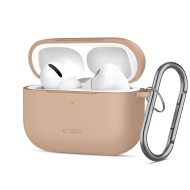 Силиконов калъф за слушалки Apple AirPods Pro 3 от Tech-Protect Silicone Hook - Caffe Latte