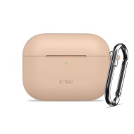 Силиконов калъф за слушалки Apple AirPods Pro 3 от Tech-Protect Silicone Hook - Caffe Latte