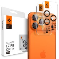 2 броя стъклени протектор за камера на iPhone 16 Pro / Max / 17 Pro / Max от Spigen Optik Pro Glas.TR.Ez Fit - Orange