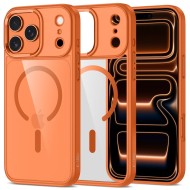 Твърд кейс с MagSafe пръстен за iPhone 17 Pro Max от Tech-Protect MagMat - Cosmic Orange / Clear