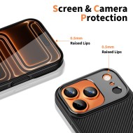 Удароустойчив кейс с MagSafe и арамидни влакна за iPhone 17 Pro Max от Tech-Protect Aramid CC - Black