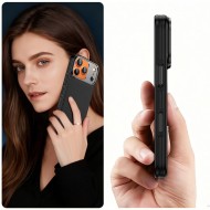 Удароустойчив кейс с MagSafe и арамидни влакна за iPhone 17 Pro от Tech-Protect Aramid CC - Black