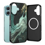 Твърд калъф с MagSafe пръстен за iPhone 16 от Tech-Protect Lamano - Verde Aura