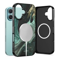 Твърд калъф с MagSafe пръстен за iPhone 16 от Tech-Protect Lamano - Verde Aura