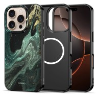 Твърд калъф с MagSafe пръстен за iPhone 16 Pro Max от Tech-Protect Lamano - Verde Aura
