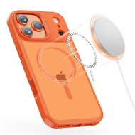 Твърд кейс с MagSafe пръстен за iPhone 17 Pro от Tech-Protect MagMat - Matte Cosmic Orange 