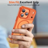 Твърд кейс с MagSafe пръстен за iPhone 17 Pro Max от Tech-Protect MagMat - Matte Cosmic Orange 