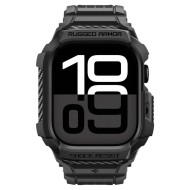 Удароустойчив кейс с каишка за Apple Watch 10 / 11 (42mm) от Spigen Rugged Armor Pro V2 - Matte Black