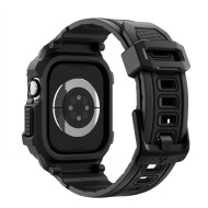 Удароустойчив кейс с каишка за Apple Watch 10 / 11 (42mm) от Spigen Rugged Armor Pro V2 - Matte Black