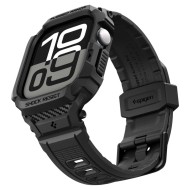 Удароустойчив кейс с каишка за Apple Watch 10 / 11 (42mm) от Spigen Rugged Armor Pro V2 - Matte Black
