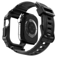 Удароустойчив кейс с каишка за Apple Watch 10 / 11 (42mm) от Spigen Rugged Armor Pro V2 - Matte Black