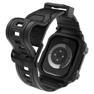 Удароустойчив кейс с каишка за Apple Watch 10 / 11 (42mm) от Spigen Rugged Armor Pro V2 - Matte Black