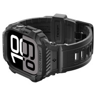 Удароустойчив кейс с каишка за Apple Watch 10 / 11 (42mm) от Spigen Rugged Armor Pro V2 - Matte Black