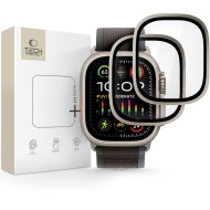 SZKŁO HARTOWANE TECH-PROTECT GLASS RING 2-PACK APPLE WATCH ULTRA 1 / 2 / 3 (49 MM) TITANIUM