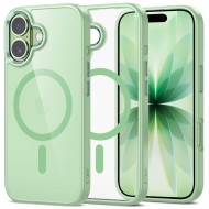 Твърд кейс с MagSafe пръстен за iPhone 17 от Tech-Protect MagMat - Sage / Clear