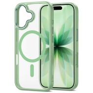 Твърд кейс с MagSafe пръстен за iPhone 17 от Tech-Protect MagMat - Sage / Clear