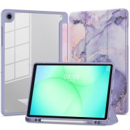 Хибриден калъф за Samsung Galaxy Tab A9 / A11 8.7 от Tech-Protect SC Pen Hybrid - Violet Marble