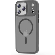 Твърд кейс с MagSafe пръстен за iPhone 17 Pro от Tech-Protect MagMat - Matte Crayon Grey