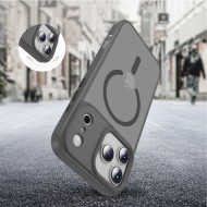 Твърд кейс с MagSafe пръстен за iPhone 17 Pro от Tech-Protect MagMat - Matte Crayon Grey
