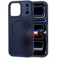 Твърд кейс с MagSafe пръстен за iPhone 17 Pro Max от Tech-Protect MagMat - Matte Deep Blue