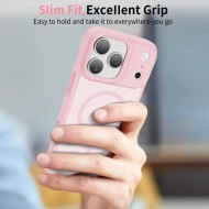 Твърд кейс с MagSafe пръстен за iPhone 17 Pro Max от Tech-Protect MagMat - Matte Pink