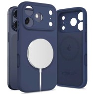 Твърд силиконов кейс с MagSafe за iPhone 17 Pro Max от Tech-Protect Silicone - Deep Blue