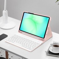 Калъф с блутут клавиатура за Samsung Galaxy Tab A9 / A11 8.7 от Tech-Protect SC Pen - Pink