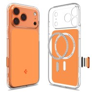 Удароустойчив, твърд кейс с MagSafe за iPhone 17 Pro от Spigen Ultra Hybrid T - Glossy Orange
