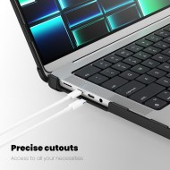 TECH-PROTECT SMARTSHELL PRO MACBOOK PRO 14 M1 / M2 / M3 / M4 / M5 2021-2025 BLACK/CLEAR