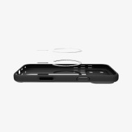 Удароустойчив кейс с MagSafe пръстен за iPhone 17 Pro от Spigen Ultra Hybrid Mag - Frost Black / Orange