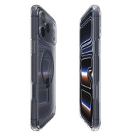 Удароустойчив кейс с MagSafe пръстен за iPhone 17 Pro от Spigen Ultra Hybrid Mag - Clear / Orange