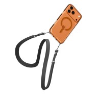 Удароустойчив кейс с MagSafe пръстен за iPhone 17 Pro Max от Spigen Ultra Hybrid Mag - Clear / Orange