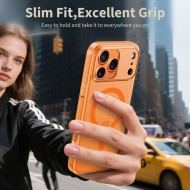 Тънък кейс с MagSafe за iPhone 17 Pro Max от Tech-Protect MagSlim - Matte Cosmic Orange