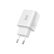 TECH-PROTECT NCA45W-GAN 2-PORT NETWORK CHARGER PD 45W / QC3.0 + LIGHTNING CABLE WHITE