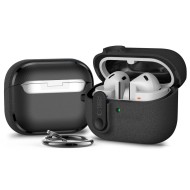 Твърд калъф с карабинер за слушалки Samsung Galaxy Buds 3 / 3 FE / 3 Pro от Tech-Protect Slim Hook - Black