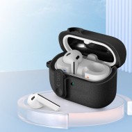 Твърд калъф с карабинер за слушалки Samsung Galaxy Buds 3 / 3 FE / 3 Pro от Tech-Protect Slim Hook - Black