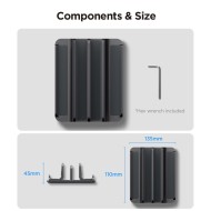 SPIGEN LD208S4 VERTICAL LAPTOP STAND SPACE GREY