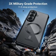 Твърд кейс с MagSafe и протектор за камерата на Samsung Galaxy S26+ Plus от Tech-Protect MagFlex - Black